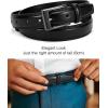imageCHAOREN Mens Belts Leather 1 18quot for Gift Men  Perfect Companion to Mens Dress ShoesBasic Black