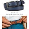 imageCHAOREN Mens Belts Leather 1 18quot for Gift Men  Perfect Companion to Mens Dress ShoesNavy Blue