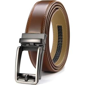 imageCHAOREN Click Belts for Men  Mens Ratchet Belt 1 38quot for Dress Pants  Perfect Companion to Mens OxfordsCognac