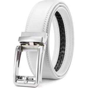 imageCHAOREN Click Belts for Men  Mens Ratchet Belt 1 38quot for Dress Pants  Perfect Companion to Mens OxfordsWhite