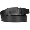 imageCHAOREN Mens Belt Leather Ratchet Belt  Customizable Fit Effortless Style 35mmAnodized Carbon Fiber  Black