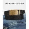imageCHAOREN Mens Belt Leather Ratchet Belt  Customizable Fit Effortless Style 35mmBronze Gold  Full Grain Flower Black