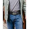 imageCHAOREN Mens Belt Leather Ratchet Belt  Customizable Fit Effortless Style 35mmBronze Silver  Full Grain Flower Black