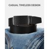 imageCHAOREN Mens Belt Leather Ratchet Belt  Customizable Fit Effortless Style 35mmCarbon Fiber  Black
