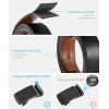 imageCHAOREN Mens Belt Leather Ratchet Belt  Customizable Fit Effortless Style 35mmCarbon Fiber  Black