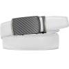 imageCHAOREN Mens Belt Leather Ratchet Belt  Customizable Fit Effortless Style 35mmCarbon Fiber  Golf White