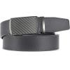 imageCHAOREN Mens Belt Leather Ratchet Belt  Customizable Fit Effortless Style 35mmCarbon Fiber  Grey