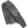 imageCHAOREN Mens Belt Leather Ratchet Belt  Customizable Fit Effortless Style 35mmCarbon Fiber  Grey