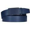 imageCHAOREN Mens Belt Leather Ratchet Belt  Customizable Fit Effortless Style 35mmCarbon Fiber  Navy