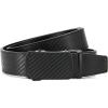 imageCHAOREN Mens Belt Leather Ratchet Belt  Customizable Fit Effortless Style 35mmCarbon Fiber Basic  Black