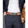 imageCHAOREN Mens Belt Leather Ratchet Belt  Customizable Fit Effortless Style 35mmCarbon Fiber Silver  Light Tan