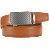 imageCHAOREN Mens Belt Leather Ratchet Belt  Customizable Fit Effortless Style 35mmCarbon Fiber Silver  Light Tan