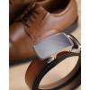 imageCHAOREN Mens Belt Leather Ratchet Belt  Customizable Fit Effortless Style 35mmCarbon Fiber Silver  Tan