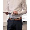 imageCHAOREN Mens Belt Leather Ratchet Belt  Customizable Fit Effortless Style 35mmCharcoal Depiction  Brown Tan
