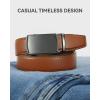 imageCHAOREN Mens Belt Leather Ratchet Belt  Customizable Fit Effortless Style 35mmCharcoal Depiction  Brown Tan