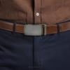 imageCHAOREN Mens Belt Leather Ratchet Belt  Customizable Fit Effortless Style 35mmCharcoal Depiction  Cognac