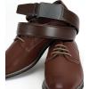 imageCHAOREN Mens Belt Leather Ratchet Belt  Customizable Fit Effortless Style 35mmCharcoal Depiction  Dark Brown