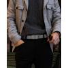 imageCHAOREN Mens Belt Leather Ratchet Belt  Customizable Fit Effortless Style 35mmCharcoal Depiction  Grey