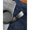 imageCHAOREN Mens Belt Leather Ratchet Belt  Customizable Fit Effortless Style 35mmCharcoal Depiction  Grey