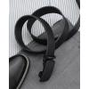 imageCHAOREN Mens Belt Leather Ratchet Belt  Customizable Fit Effortless Style 35mmCharcoal Depiction Anodized  Full Grain Black