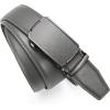 imageCHAOREN Mens Belt Leather Ratchet Belt  Customizable Fit Effortless Style 35mmLight Gray