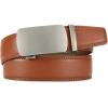 imageCHAOREN Mens Belt Leather Ratchet Belt  Customizable Fit Effortless Style 35mmSlash Basic  Tan