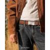 imageCHAOREN Mens Belt Leather Ratchet Belt  Customizable Fit Effortless Style 35mmTwill Brushed  Brown Tan