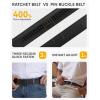imageCHAOREN Mens Belt Leather Ratchet Belt  Customizable Fit Effortless Style 35mmWhite Silver