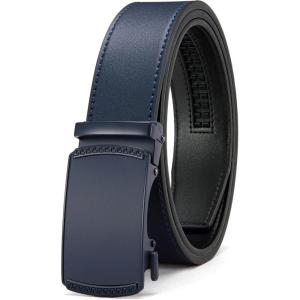 imageCHAOREN Mens Belt Leather Ratchet Belt  Customizable Fit Effortless Style 35mmImperial  Blue