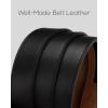imageCHAOREN Leather Ratchet Belt for men 1 38quot for Dress Pants  Micro Adjustable Belt Fit EverywhereBasic Diamond  Black