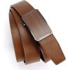 imageCHAOREN Leather Ratchet Belt for men 1 38quot for Dress Pants  Micro Adjustable Belt Fit EverywhereBrown3