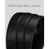 imageCHAOREN Leather Ratchet Belt for men 1 38quot for Dress Pants  Micro Adjustable Belt Fit EverywhereCircular Square  Black