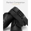 imageCHAOREN Leather Ratchet Belt for men 1 38quot for Dress Pants  Micro Adjustable Belt Fit EverywhereCircular Square  Black