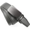 imageCHAOREN Leather Ratchet Belt for men 1 38quot for Dress Pants  Micro Adjustable Belt Fit EverywhereVertical Engravinga  Grey