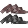imageCHAOREN Ratchet Belt Replacement Strap 1 38 Leather Belt Strap for 40MM Slide Click BuckleBlack  Dark Brown