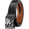 imageCHAOREN Ratchet Belt Replacement Strap 1 38 Leather Belt Strap for 40MM Slide Click BuckleBlack