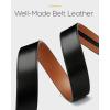 imageCHAOREN Ratchet Belt Replacement Strap 1 38 Leather Belt Strap for 40MM Slide Click BuckleBlack