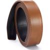 imageCHAOREN Ratchet Belt Replacement Strap 1 38 Leather Belt Strap for 40MM Slide Click BuckleBrown