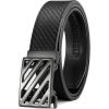imageCHAOREN Ratchet Belt Replacement Strap 1 38 Leather Belt Strap for 40MM Slide Click BuckleClassic Black
