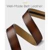 imageCHAOREN Ratchet Belt Replacement Strap 1 38 Leather Belt Strap for 40MM Slide Click BuckleEpic  Brown