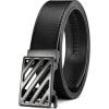 imageCHAOREN Ratchet Belt Replacement Strap 1 38 Leather Belt Strap for 40MM Slide Click BuckleEpic  Carbon Fiber Black Wide