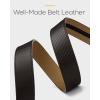 imageCHAOREN Ratchet Belt Replacement Strap 1 38 Leather Belt Strap for 40MM Slide Click BuckleEpic  Carbon Fiber Brown Wide