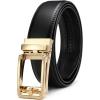 imageCHAOREN Ratchet Belt Replacement Strap 1 38 Leather Belt Strap for 40MM Slide Click BuckleGun Black