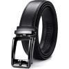 imageCHAOREN Ratchet Belt Replacement Strap 1 38 Leather Belt Strap for 40MM Slide Click BuckleLitchi Black