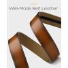 imageCHAOREN Ratchet Belt Replacement Strap 1 38 Leather Belt Strap for 40MM Slide Click BuckleTan2