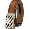 imageCHAOREN Ratchet Belt Replacement Strap 1 38 Leather Belt Strap for 40MM Slide Click BuckleTan2