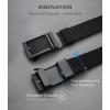 imageCHAOREN Ratchet Belts for Men 2 Pack  Casual Web Nylon Mens Belt 1 38quot  Automatic Adjustable Buckle Fit Jeans2 Pack Black and Navy