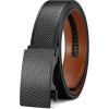 imageCHAOREN Leather Ratchet Belt for men 1 38quot for Dress Pants  Micro Adjustable Belt Fit EverywhereBasic Diamond  Black