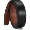 imageCHAOREN Ratchet Belt Replacement Strap 1 38 Leather Belt Strap for 40MM Slide Click BuckleEpic  Black