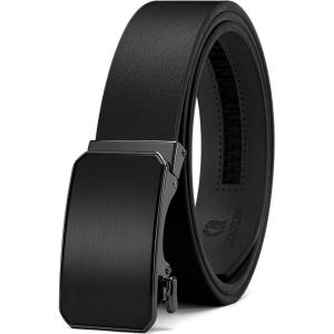 imageCHAOREN Leather Ratchet Belt for men 1 38quot for Dress Pants  Micro Adjustable Belt Fit EverywhereBlack4
